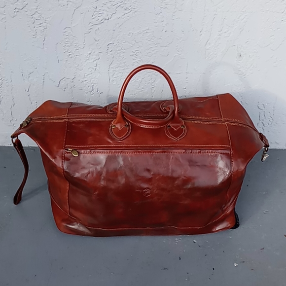 valentina leather duffle bag